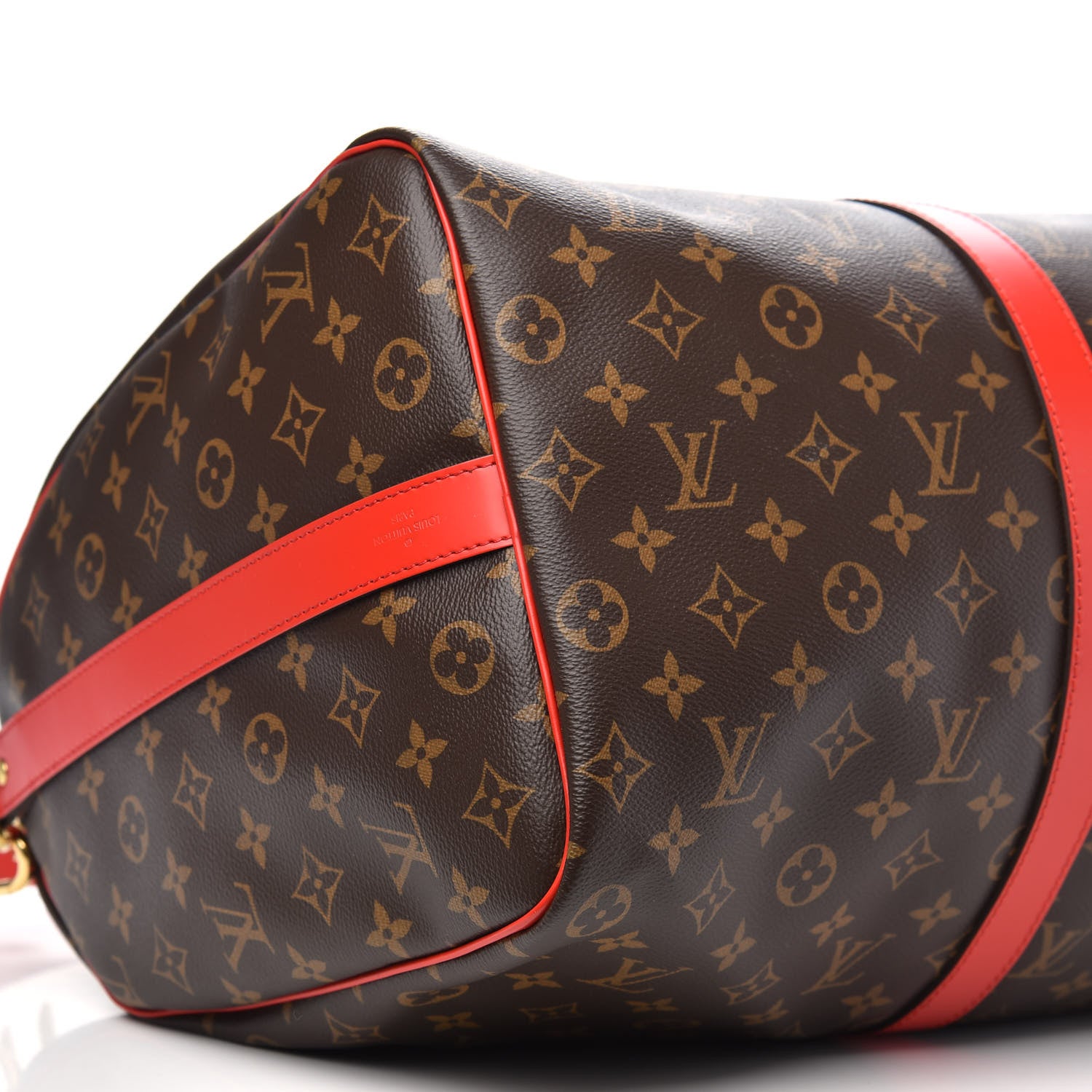 Louis Vuitton Calfskin Monogram Keepall Bandouliere 50 Coquelicot 6 of 8