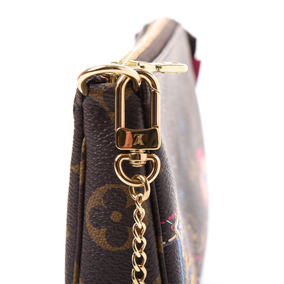 Louis Vuitton Monogram 2020 Christmas Animation Roller Coaster Mini Pochette Accessories Pivoine 11 of 12
