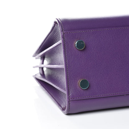 Saint Laurent Calfskin Baby Sac de Jour Purple 8 of 9