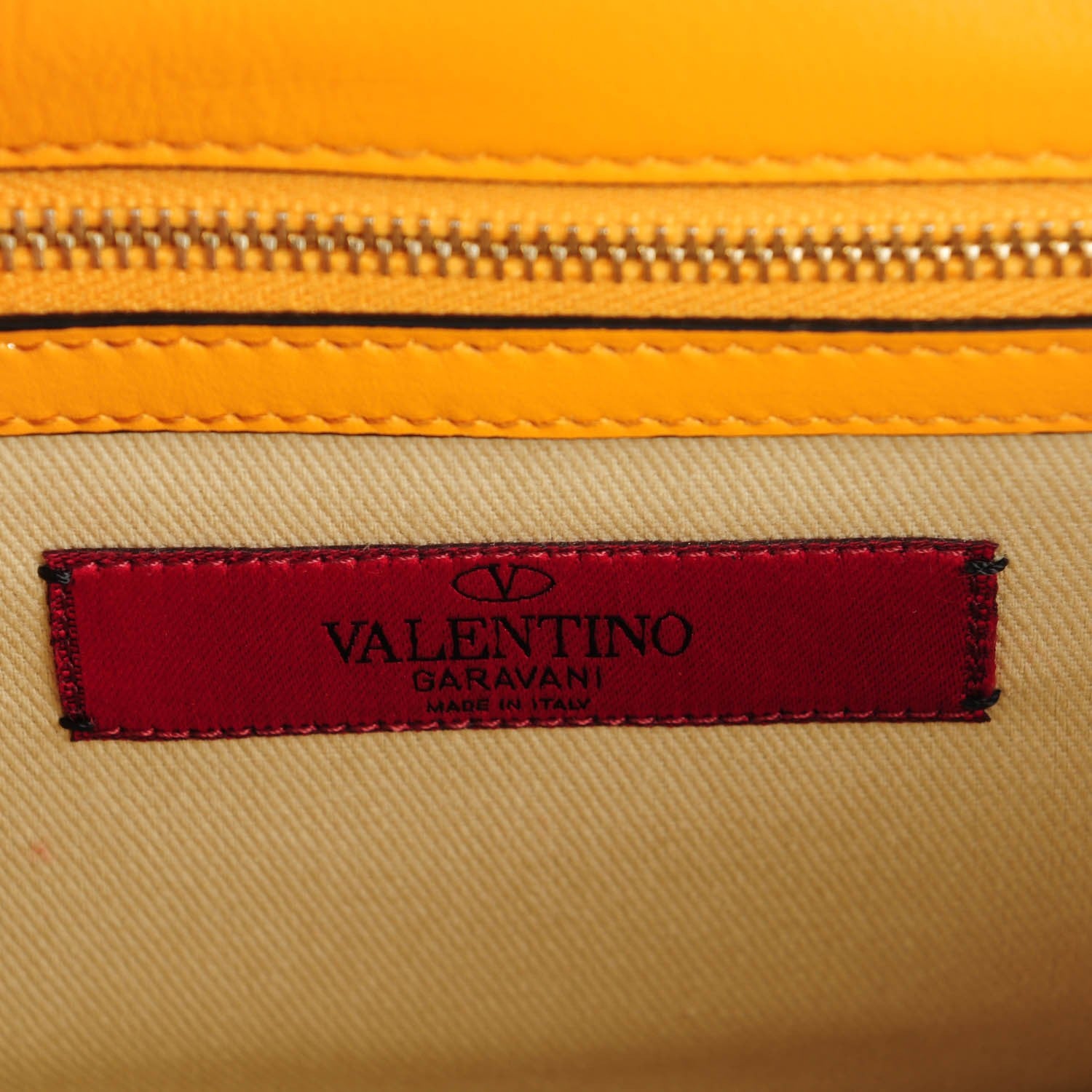 Valentino Garavani Vitello Small Glam Lock Rockstud Flap Mandarin Sorbet 6 of 7