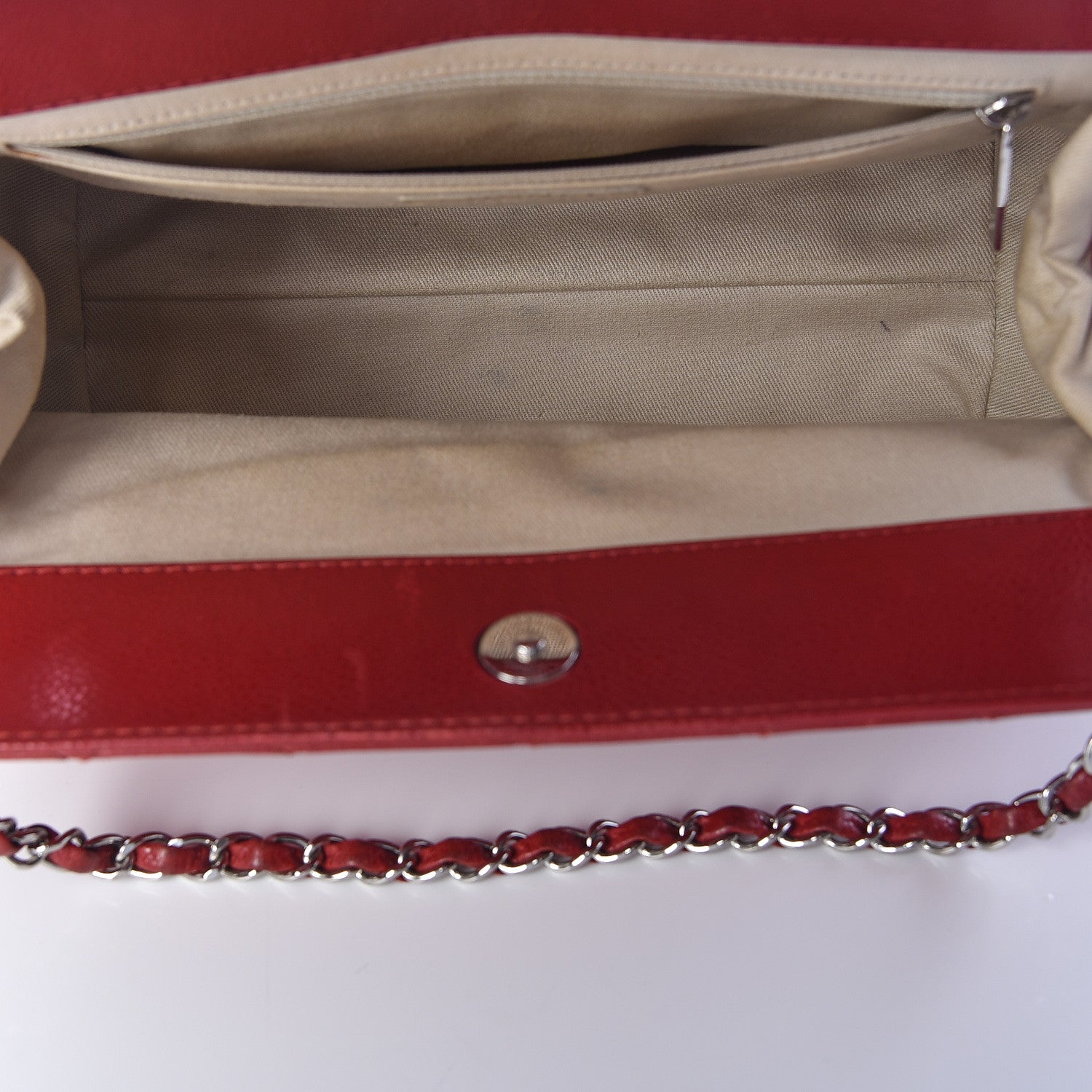 Chanel Caviar Quilted Timeless CC Shopping Tote Red 5 of 16