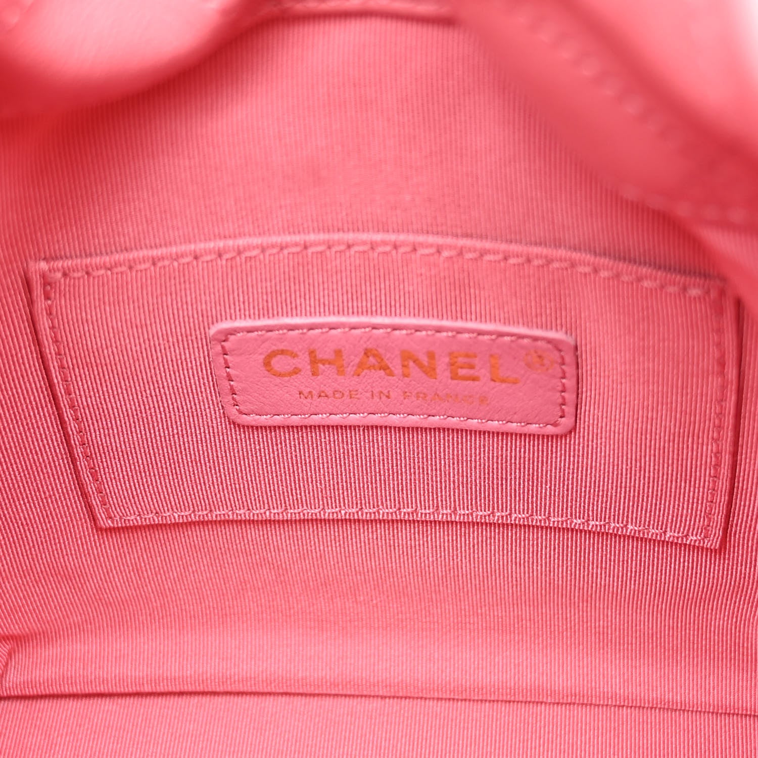 Chanel Lambskin Quilted Antique Signs Drawstring Bag Pink 6 of 11