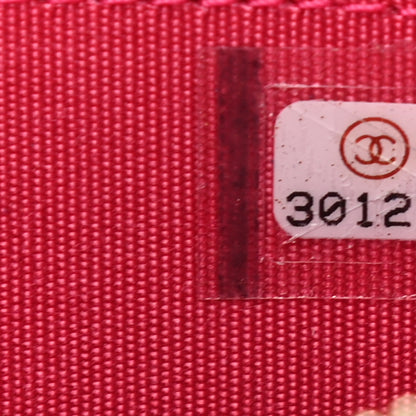Chanel Shiny Goatskin Quilted 19 Zip Around Coin Purse Wallet Dark Pink 7 of 7