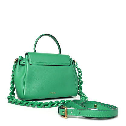 Versace Grained Calfskin Small La Medusa Top Handle Bag Turquoise 4 of 9