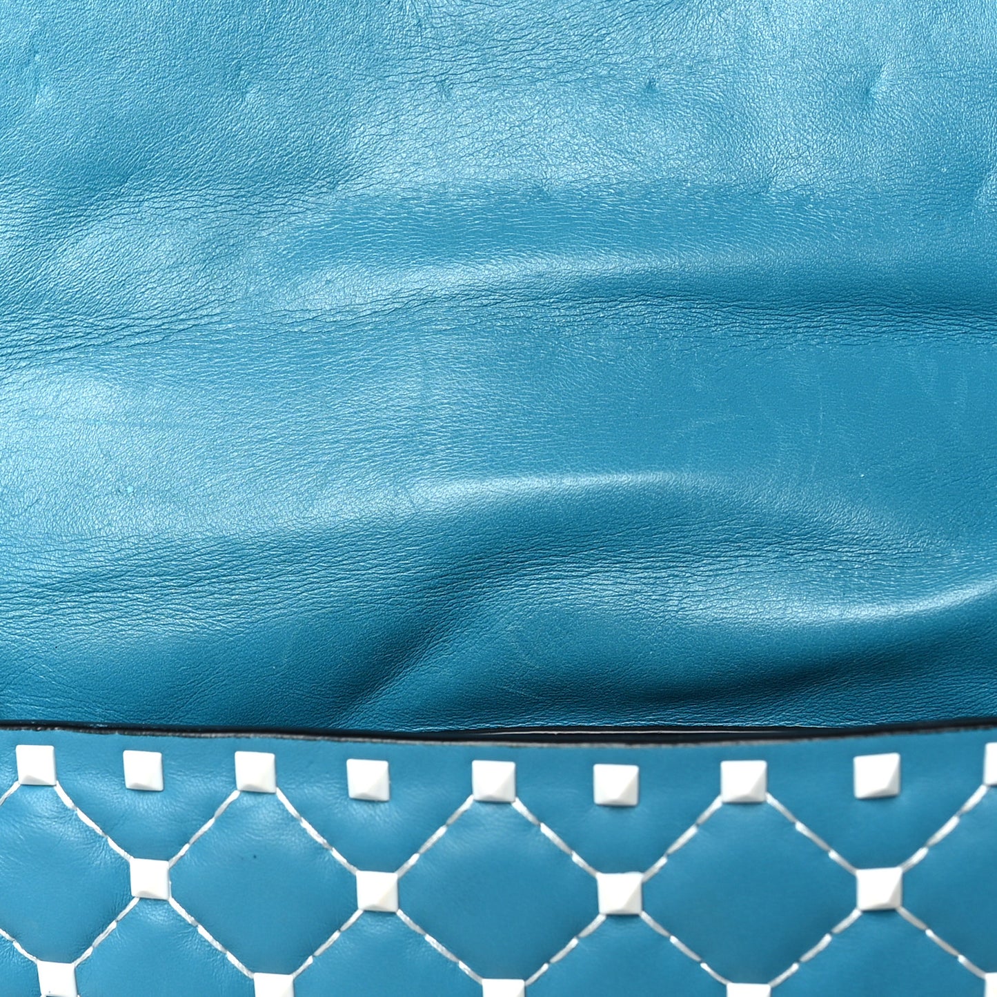 Lambskin Medium Free Rockstud Spike Shoulder Bag Cerulean