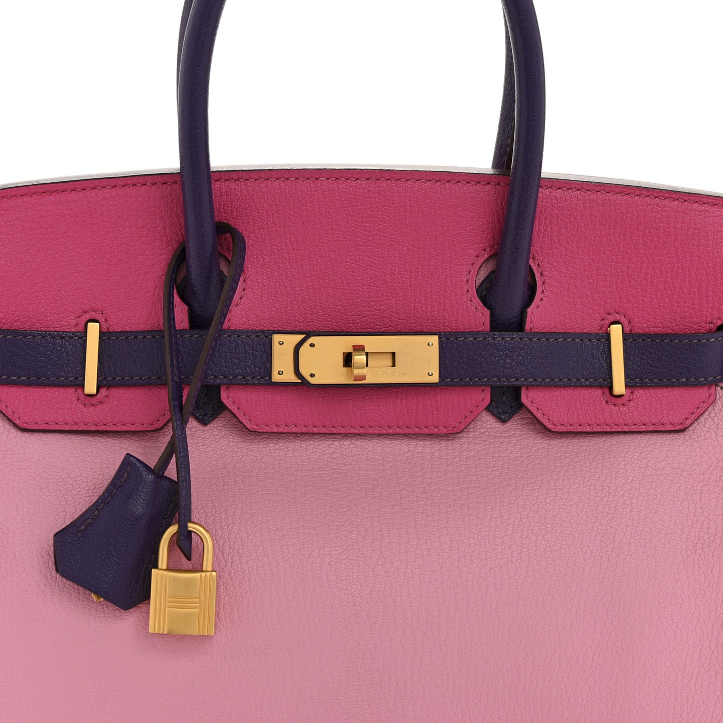 Chevre Mysore Horseshoe Birkin 30 Crocus Rose Shocking Rose Sakura