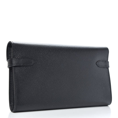 Hermes Epsom Kelly Longue Wallet Black 3 of 8