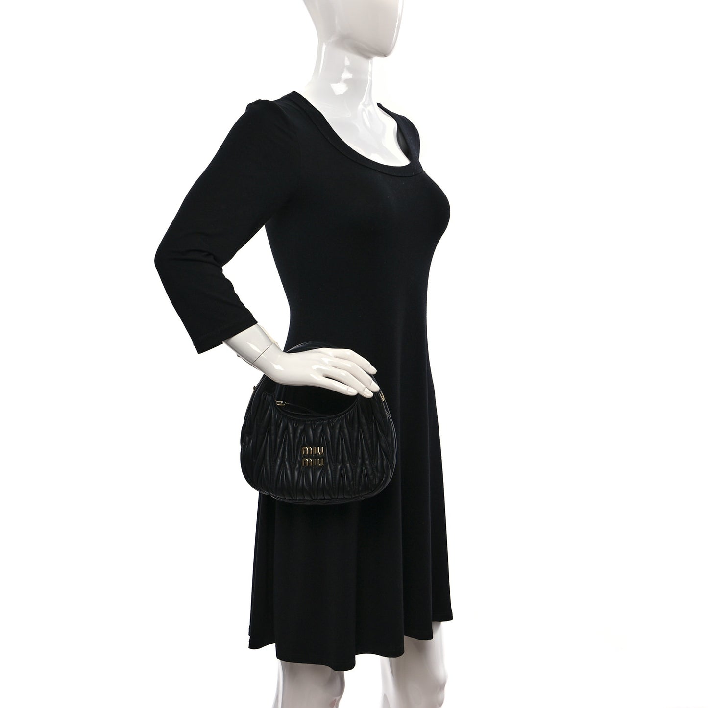 Nappa Matelasse Small Wander Hobo Black