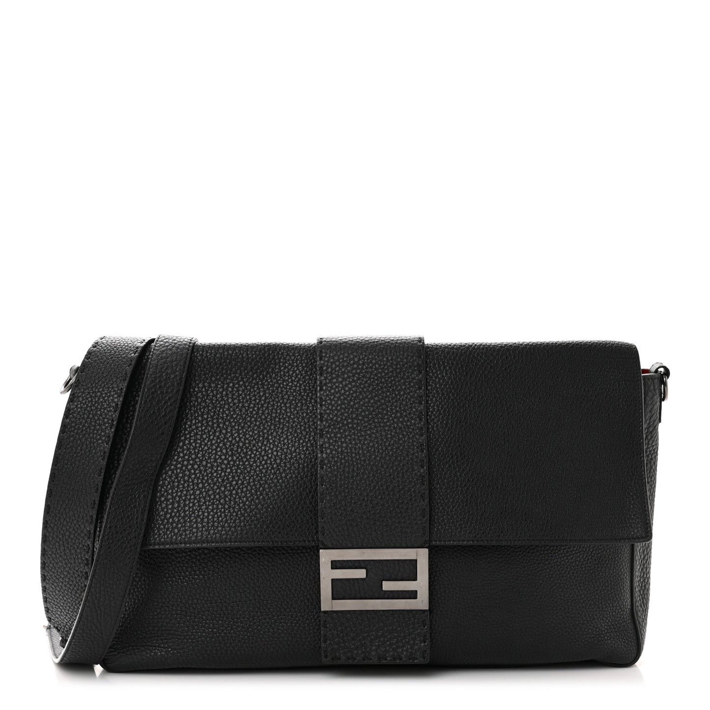 Cuoio Romano Selleria XL Belt Baguette Bag Black