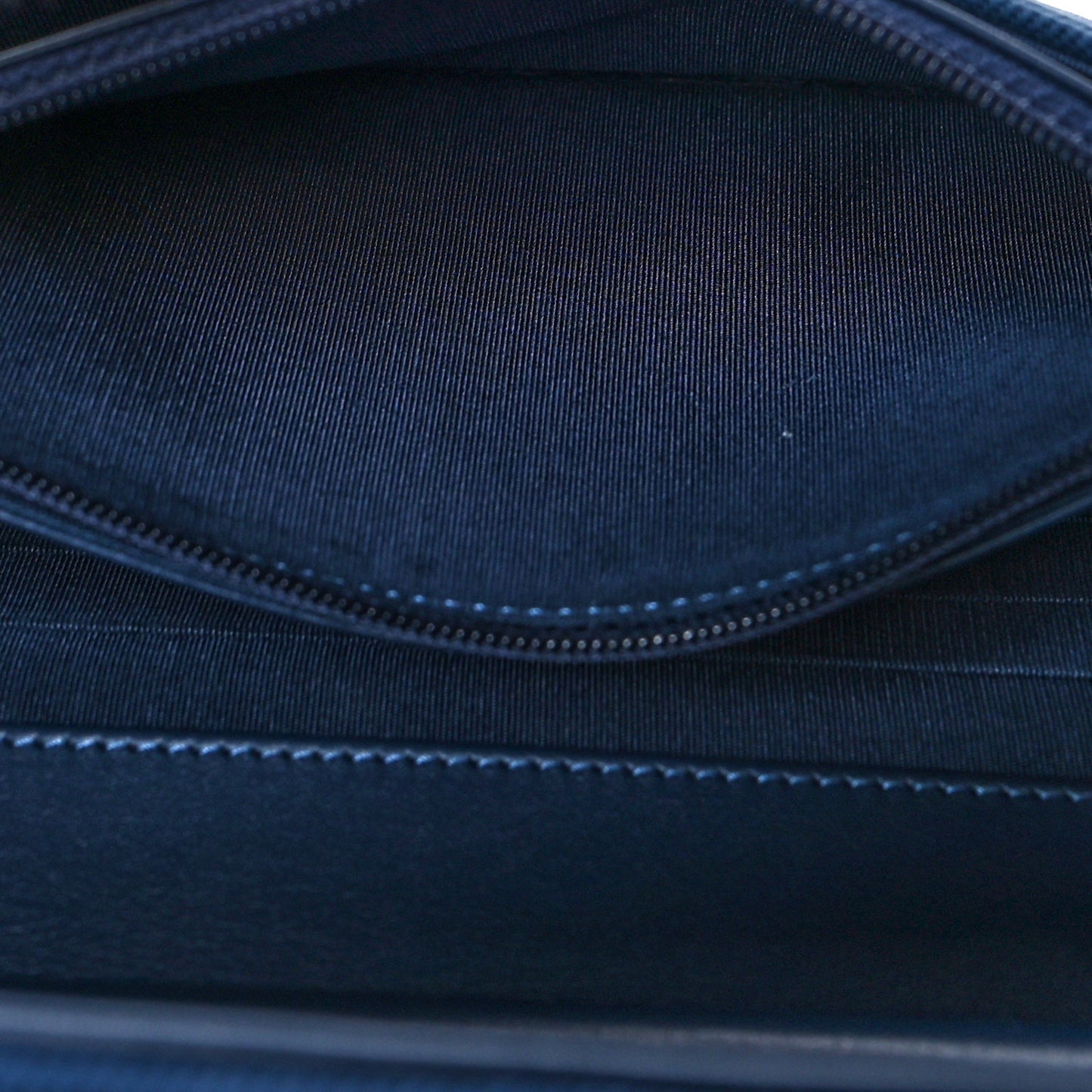 Denim Quilted Coco Wallet On Chain WOC Blue