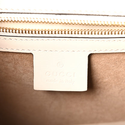 Gucci Calfskin Web Medium Sylvie Top Handle Bag White 6 of 10