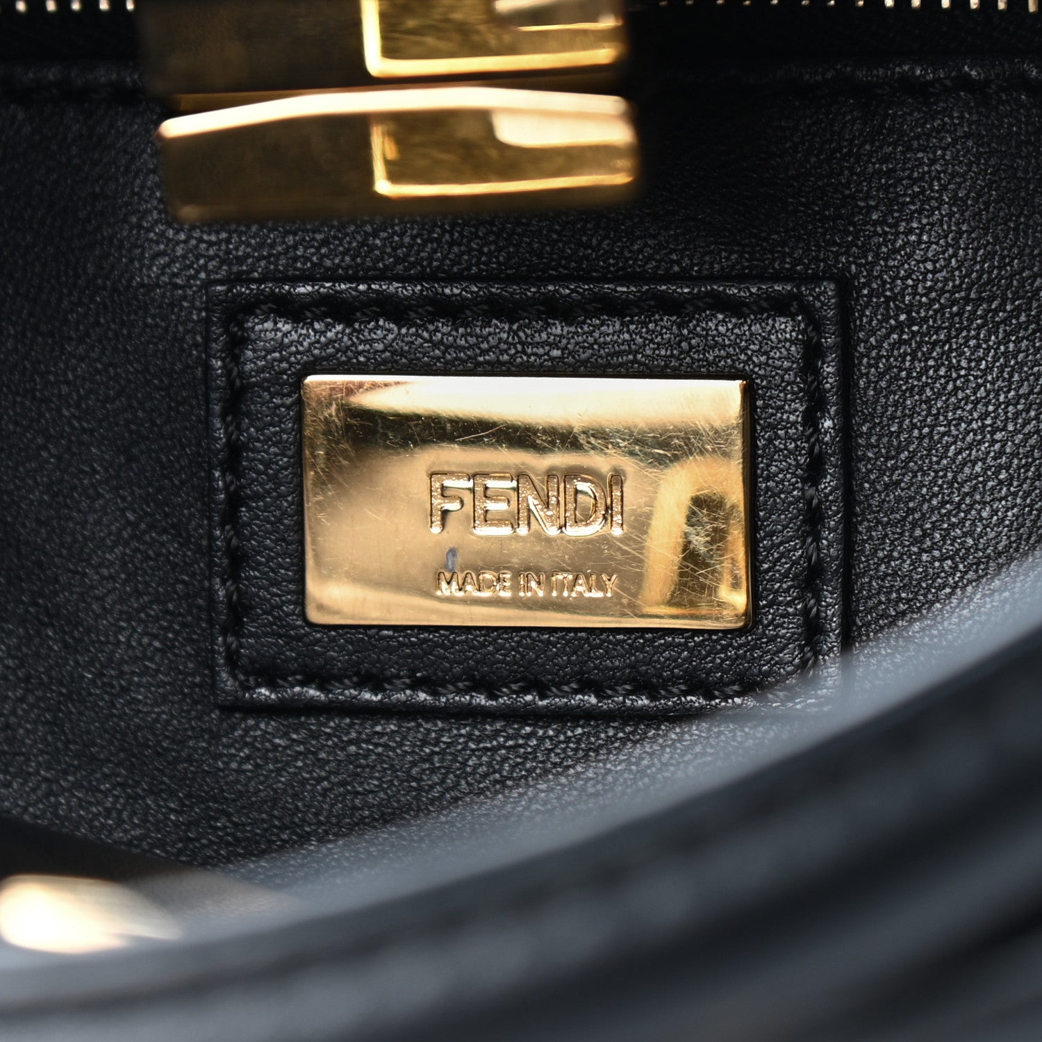 Fendi Nappa Mini Peekaboo Iconic Satchel Black 6 of 8