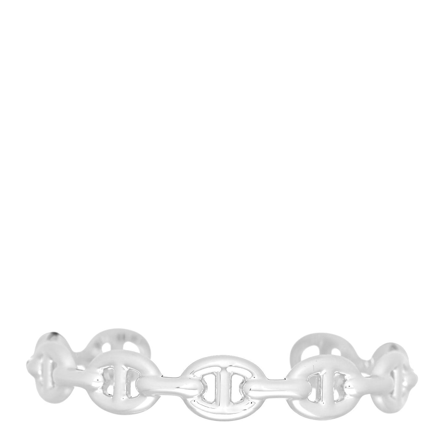 Sterling Silver MM Chaine d'Ancre Enchainee Cuff Bracelet ST