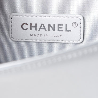Chanel Metallic Lambskin PVC Quilted Small Boy Flap Blue 6 of 10
