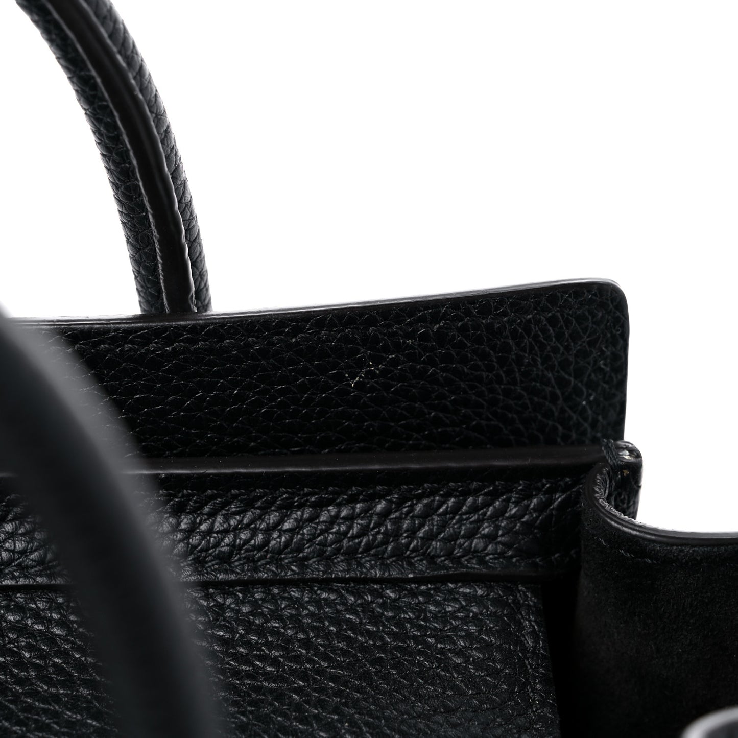 Drummed Calfskin Nano Luggage Black