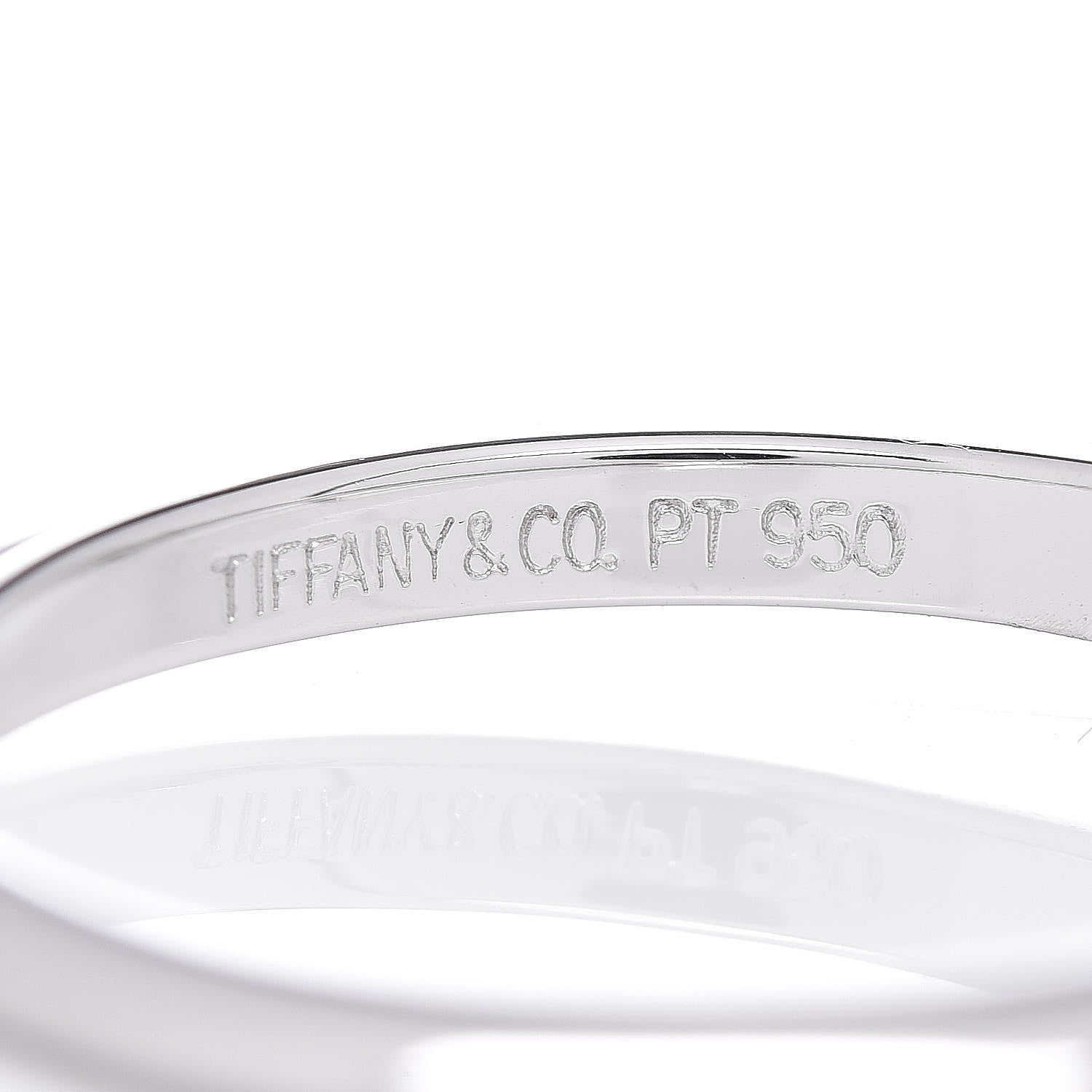 Tiffany Platinum Diamond .26ct Solitaire Engagement Ring 51 5.75 5 of 6
