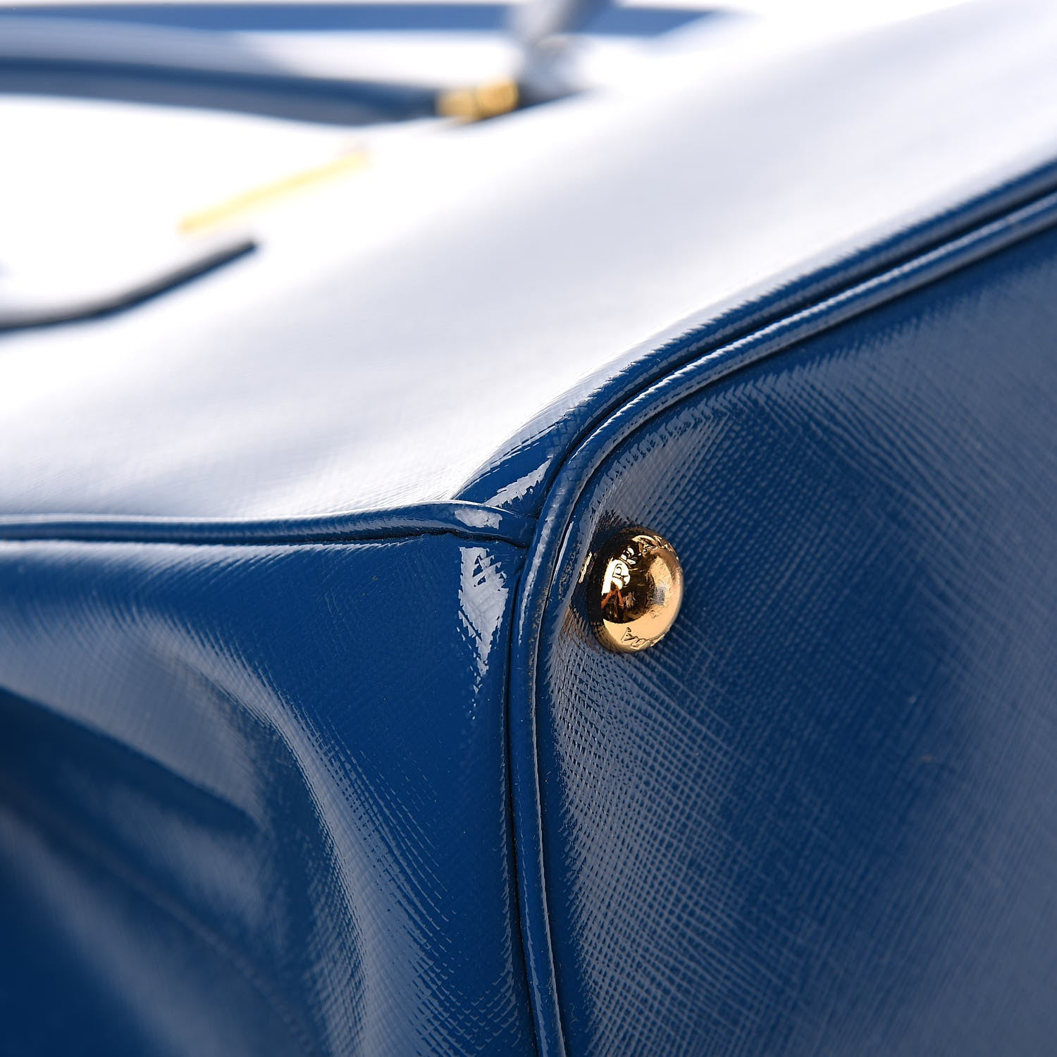 Prada Saffiano Vernice Medium Galleria Double Zip Tote Ottanio 13 of 16