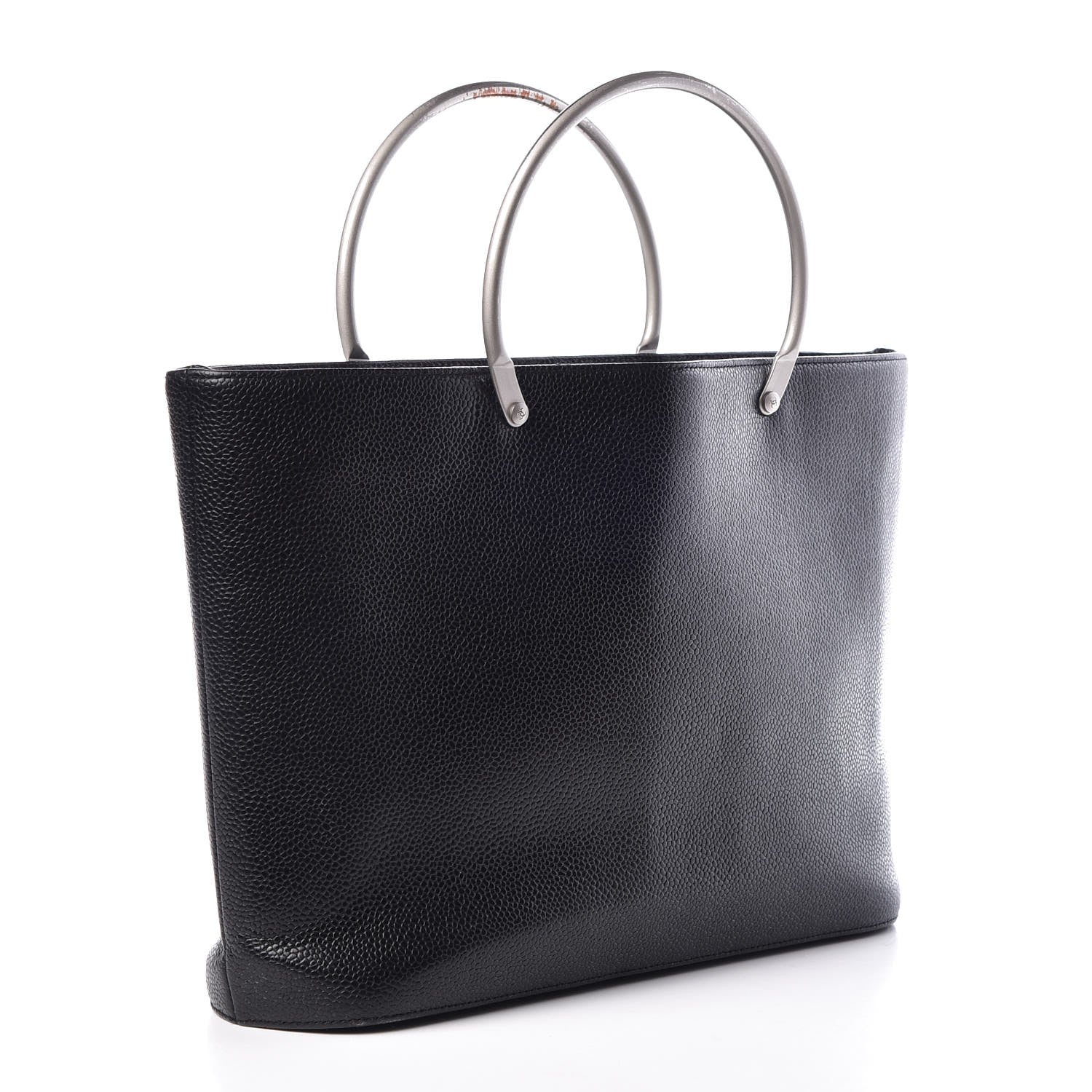 Chanel Caviar Metal Handle Tote Black 3 of 13