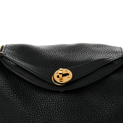 Hermes Taurillon Clemence Lindy 26 Black 10 of 12