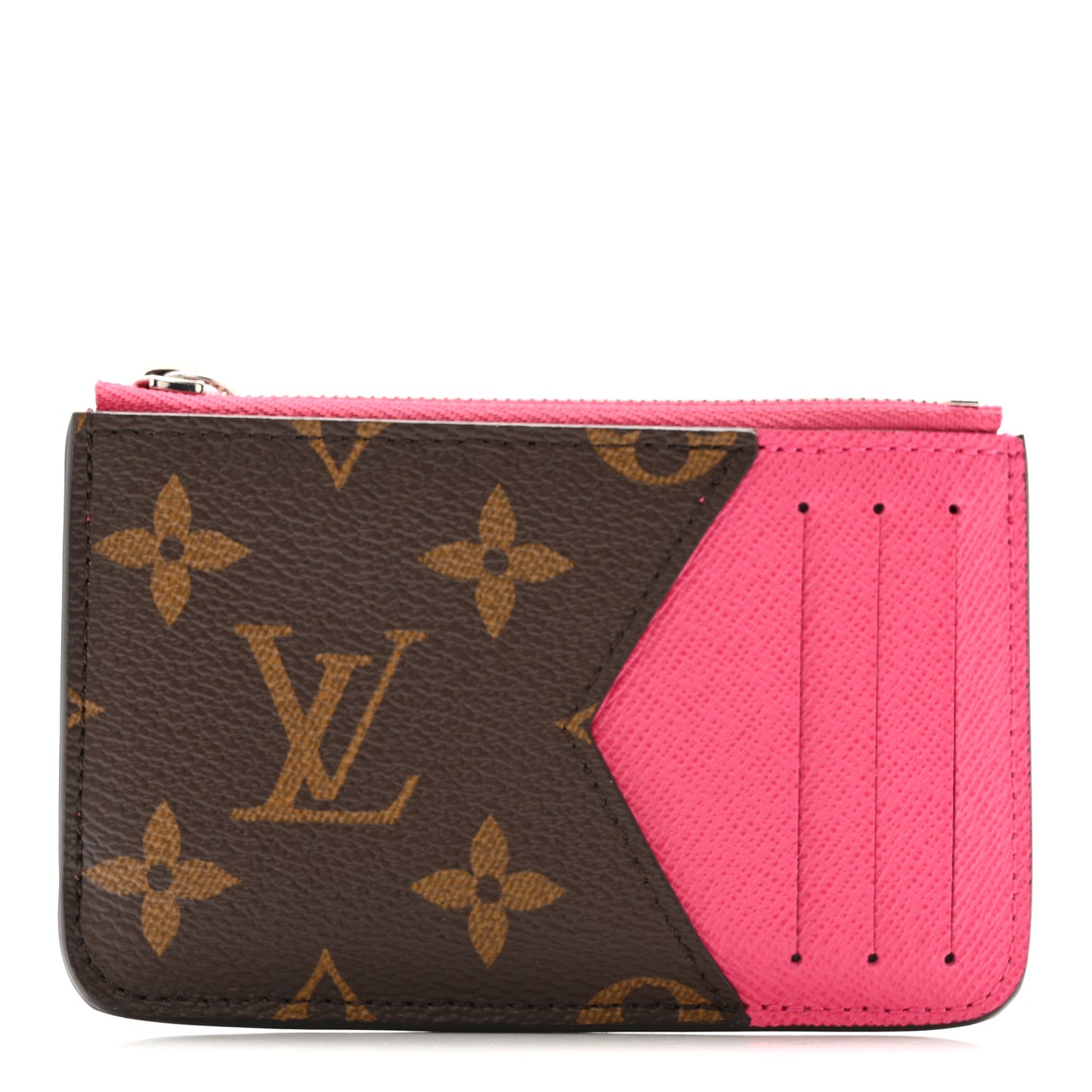 Monogram Zipped Romy Card Holder Frozen Orchid