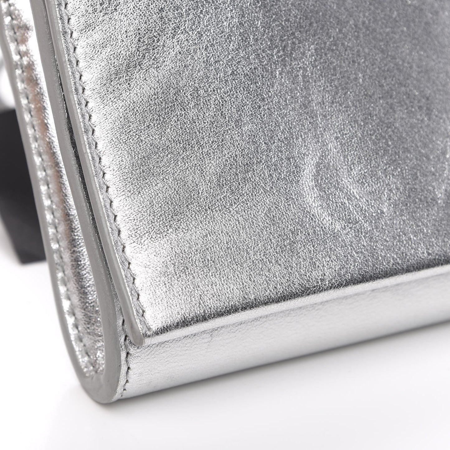Nappa Silk Fetiche Clutch Argento