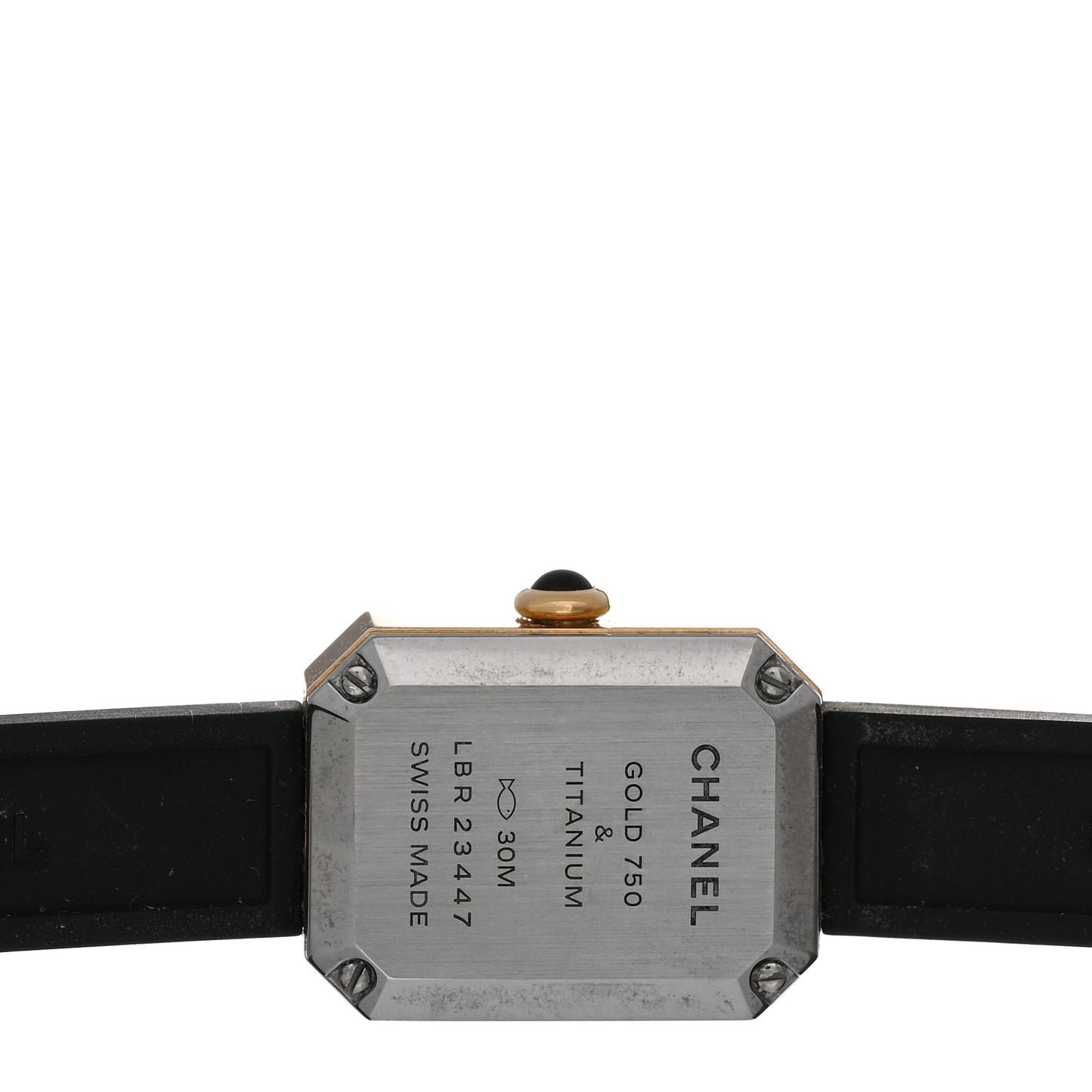 18K Yellow Gold Titanium Rubber 20mm Premiere Ribbon Quartz Watch