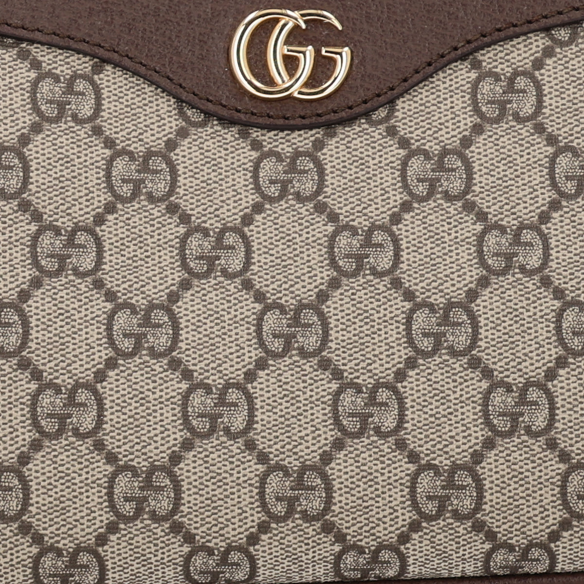 GG Supreme Monogram Textured Dollar Calfskin Small Ophidia Hobo Beige Ebony New Acero