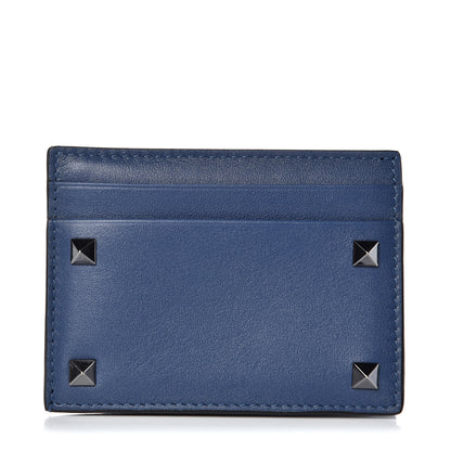 Valentino Garavani Vitello Rockstud Card Holder Indigo 1 of 7