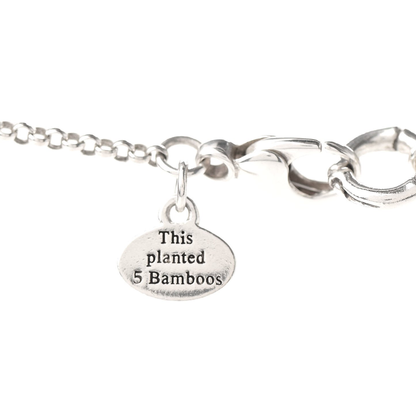 Sterling Silver 18K Yellow Gold Bamboo Sautoir Necklace