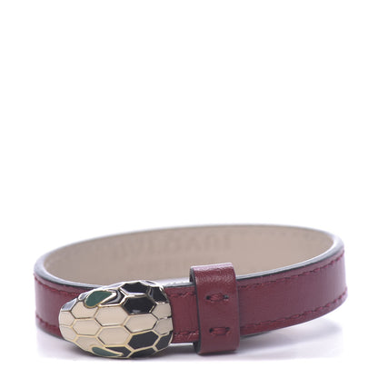 Bulgari Calfskin Serpenti Forever Bracelet Ruby Wine 1 of 6