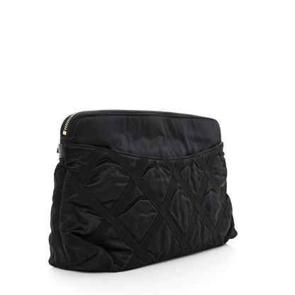 Chanel Nylon Grosgrain Large Lifestyle Pouch With Foldable Tote Black 5 of 11