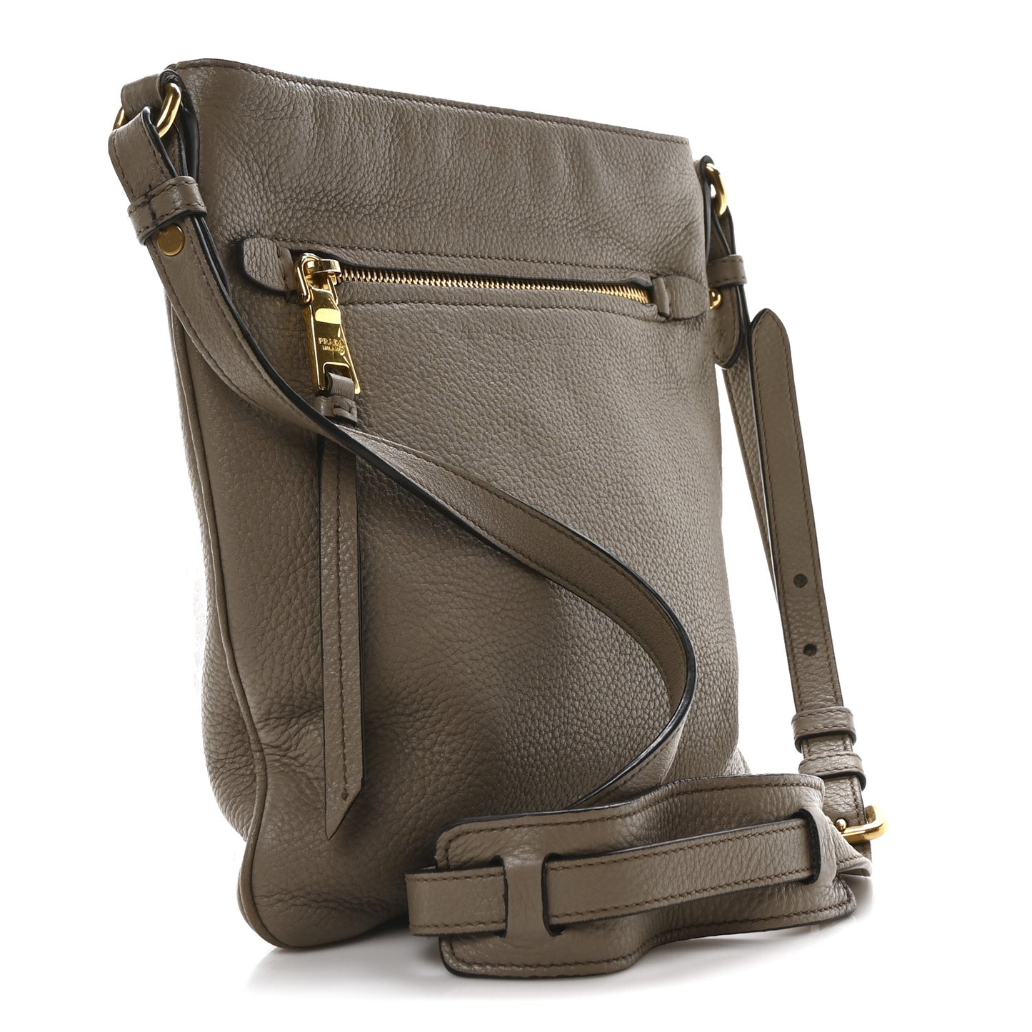 Vitello Daino Crossbody Bag Argilla
