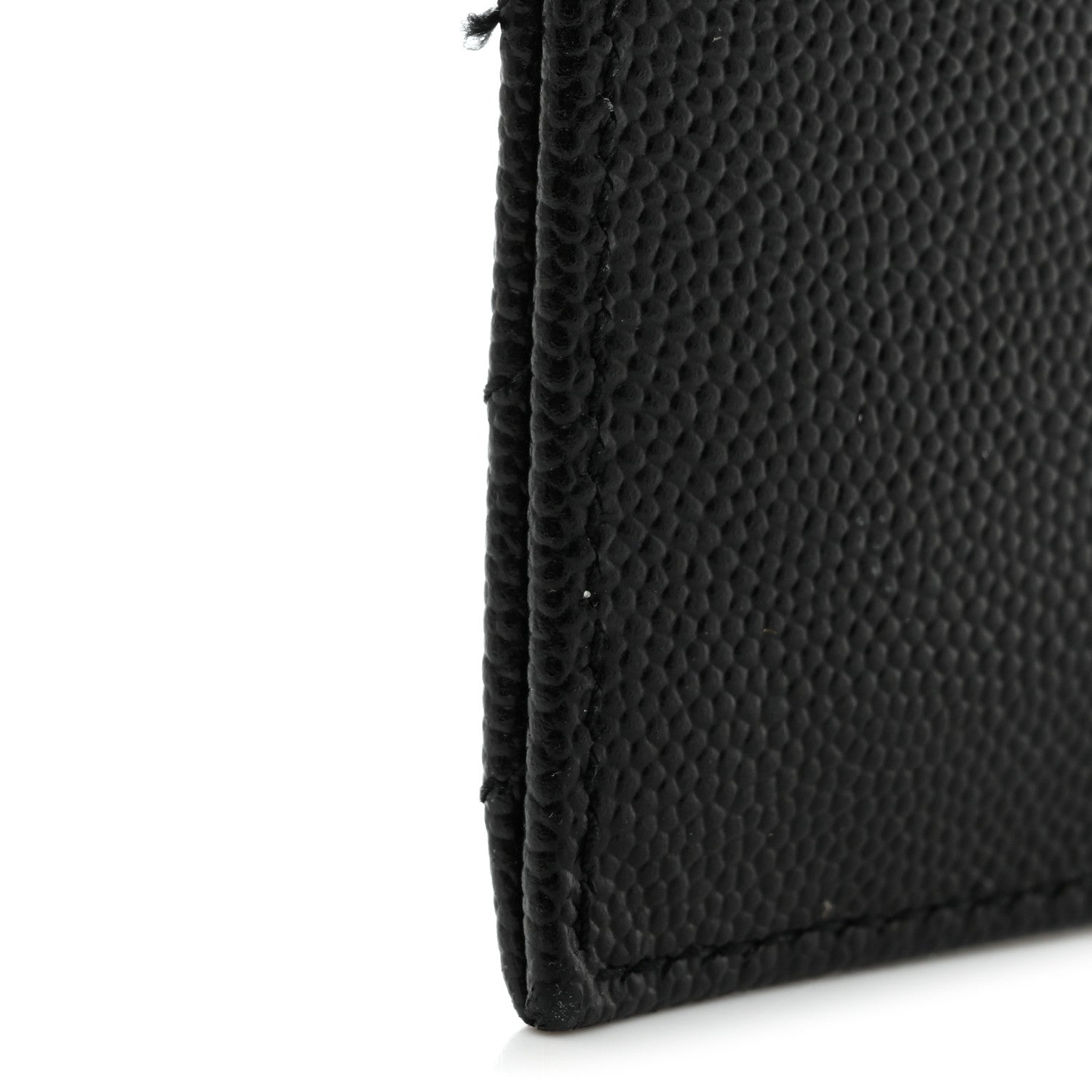 Saint Laurent Grain De Poudre Chevron Monogram Large Bill Pouch Black 8 of 8