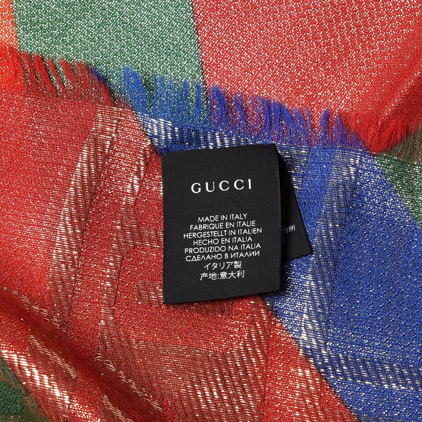 Wool Metallic Scarf Multicolor