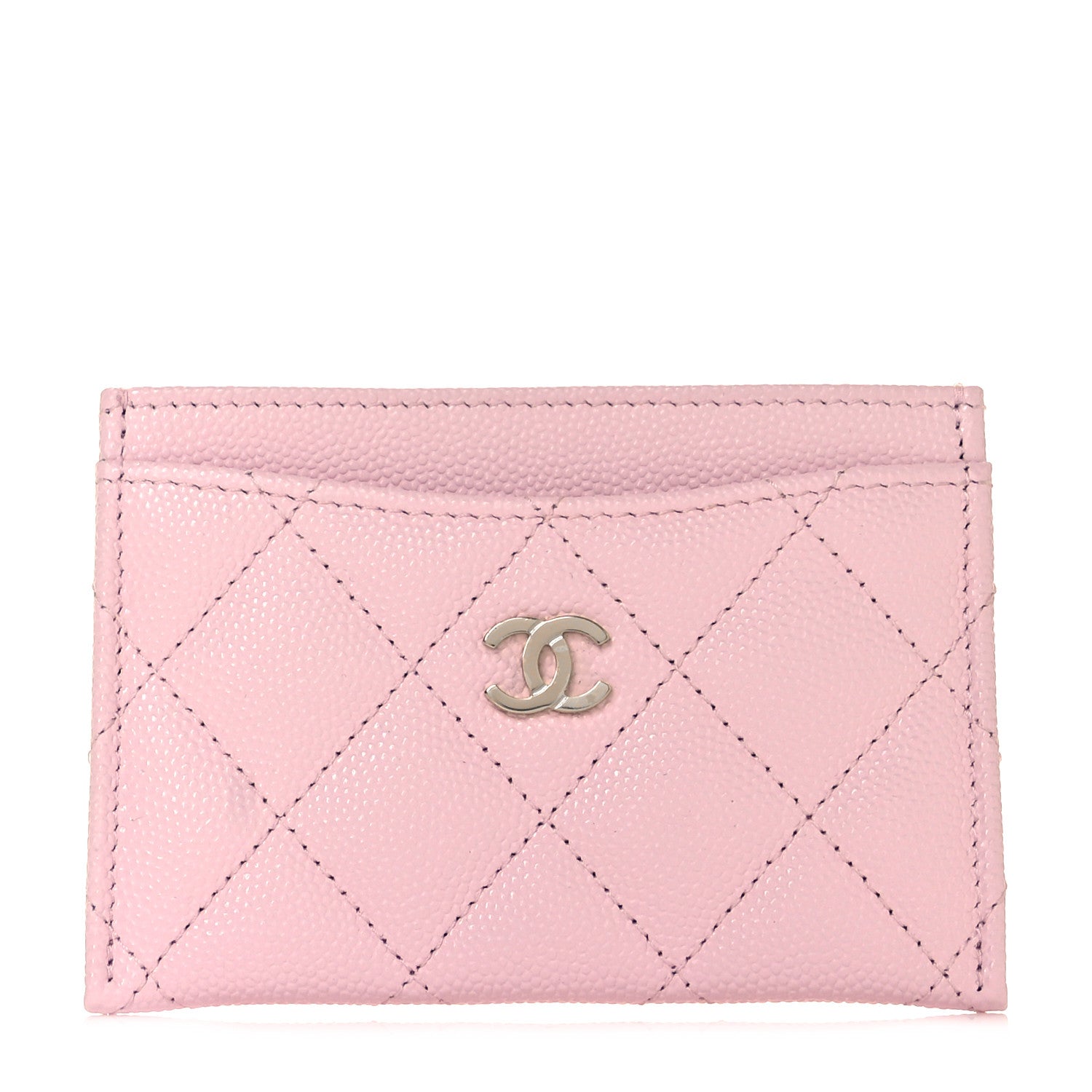 Chanel Caviar Quilted Card Holder Light Pink 1 of 9