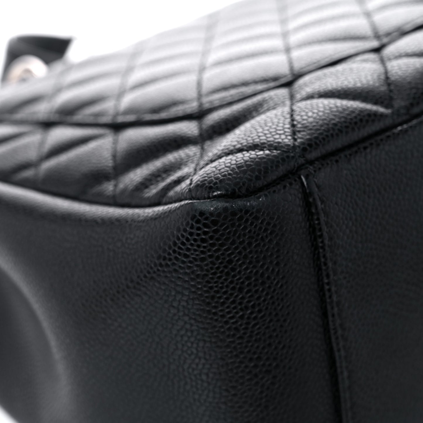 Caviar Quilted Grand Shopping Tote GST Black