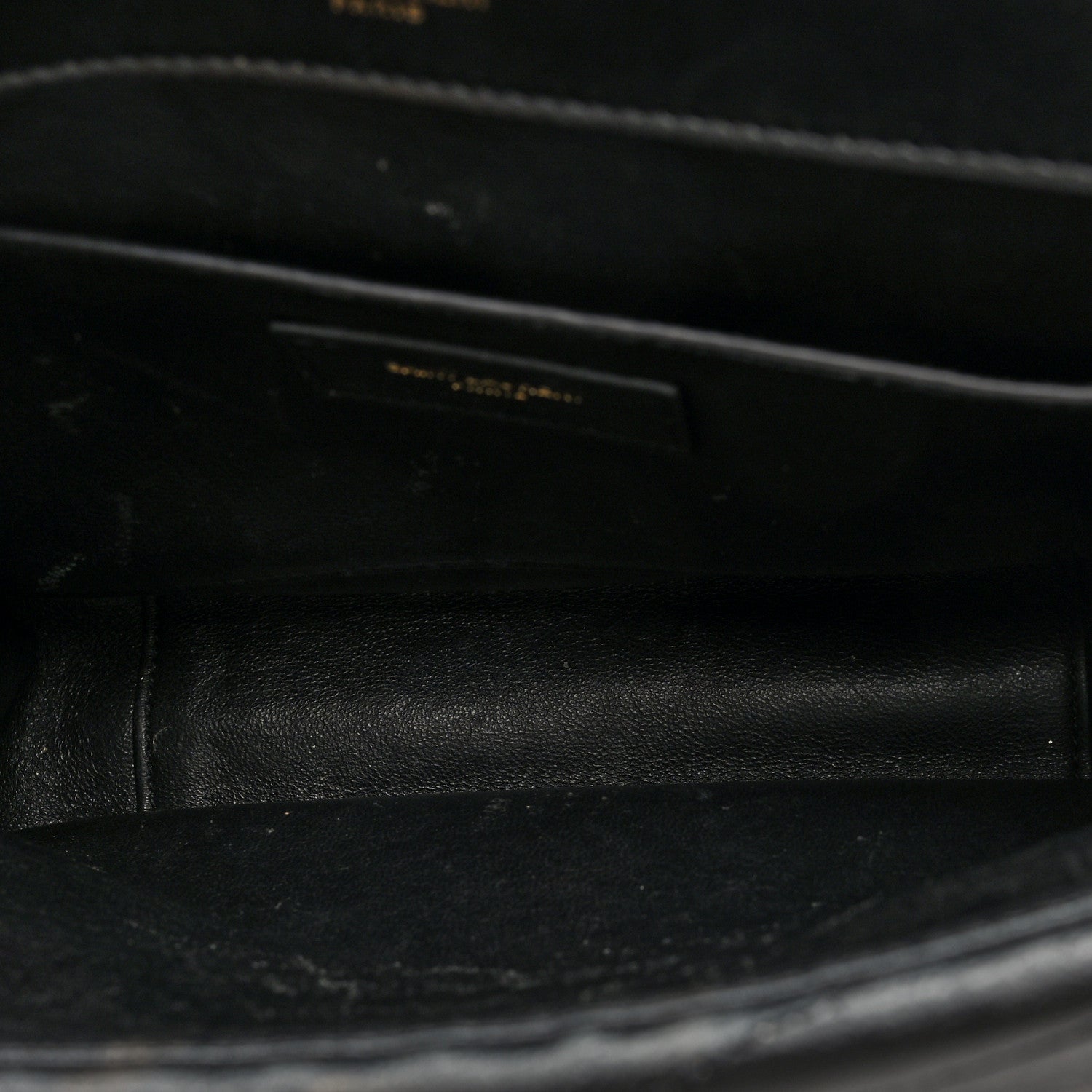 Saint Laurent Lambskin Matelasse Chevron Monogram Medium Sulpice Bag Black 5 of 9