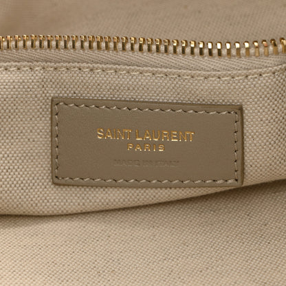 Saint Laurent Linen Calfskin Rive Gauche Tote Beige Sea Salt 6 of 10