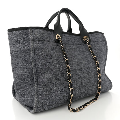 Chanel Lurex Boucle Medium Deauville Tote Black 3 of 10