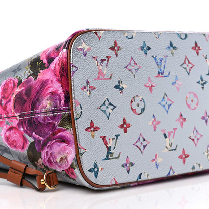 Louis Vuitton Metallic Monogram LV Garden Neverfull MM Silver 9 of 10