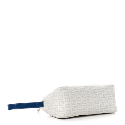 Fendi Zucchino Spalmati Pochette White Blue 3 of 5