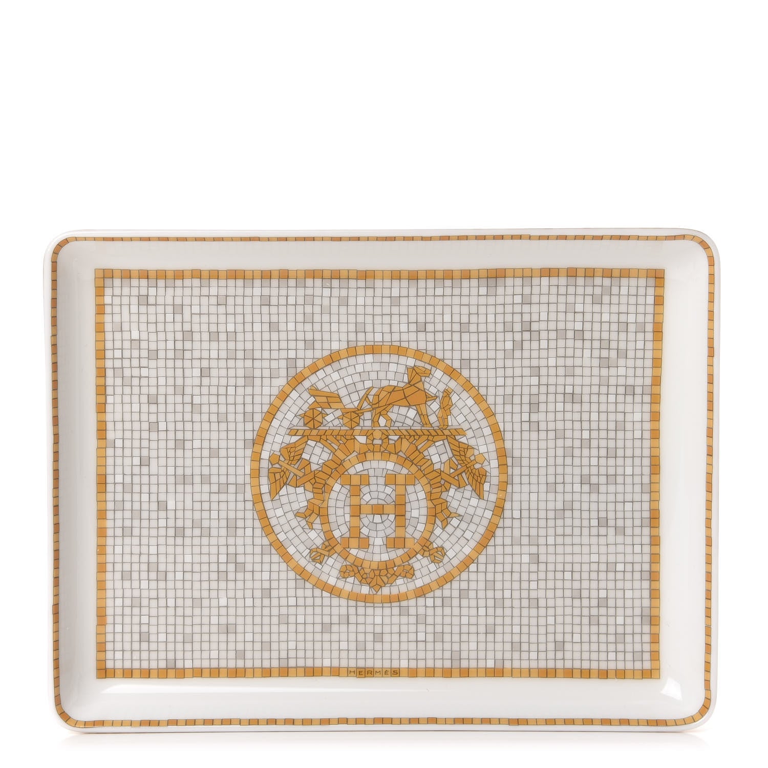 Hermes Porcelain Mosaique au 24 Sushi Plate 1 of 5