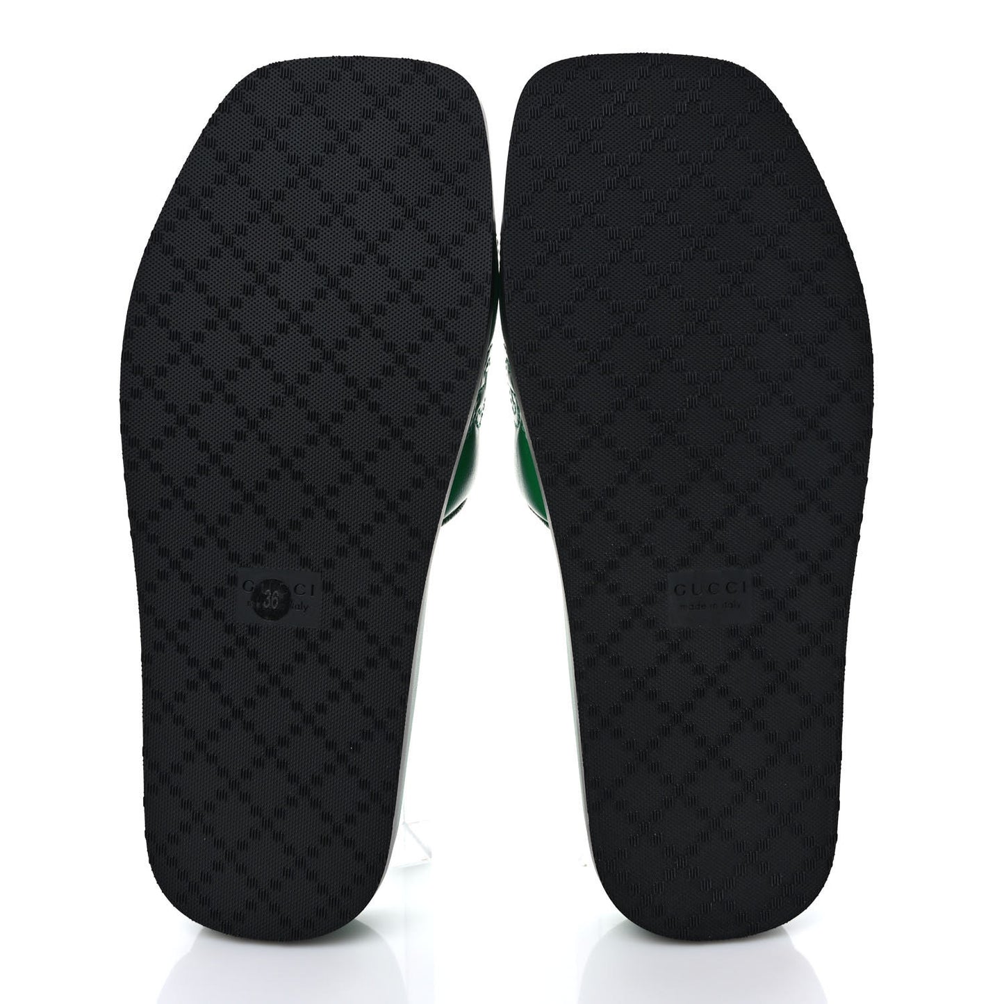Nappa GG Matelasse Flat Slide Sandals 36 New Shamarock