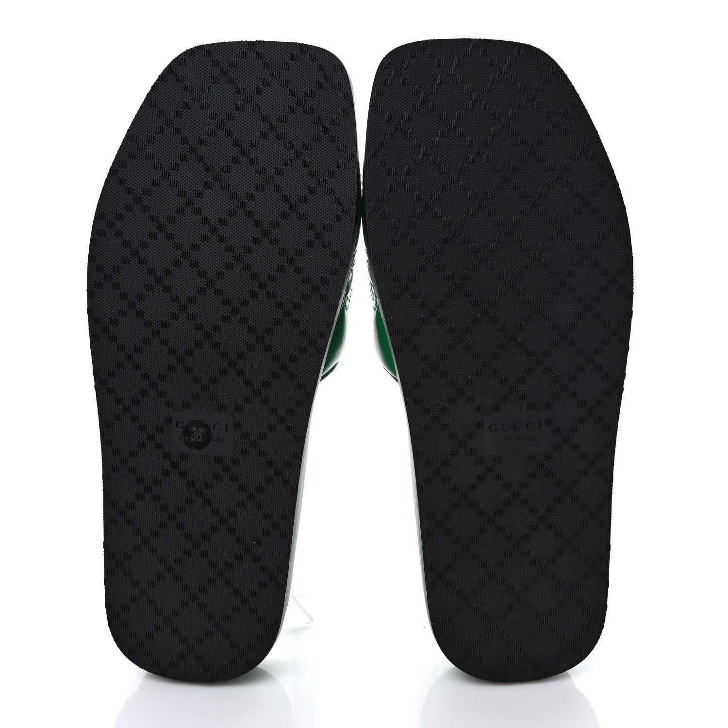 Gucci Nappa GG Matelasse Flat Slide Sandals 36 New Shamarock 5 of 8