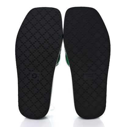Gucci Nappa GG Matelasse Flat Slide Sandals 36 New Shamarock 5 of 8