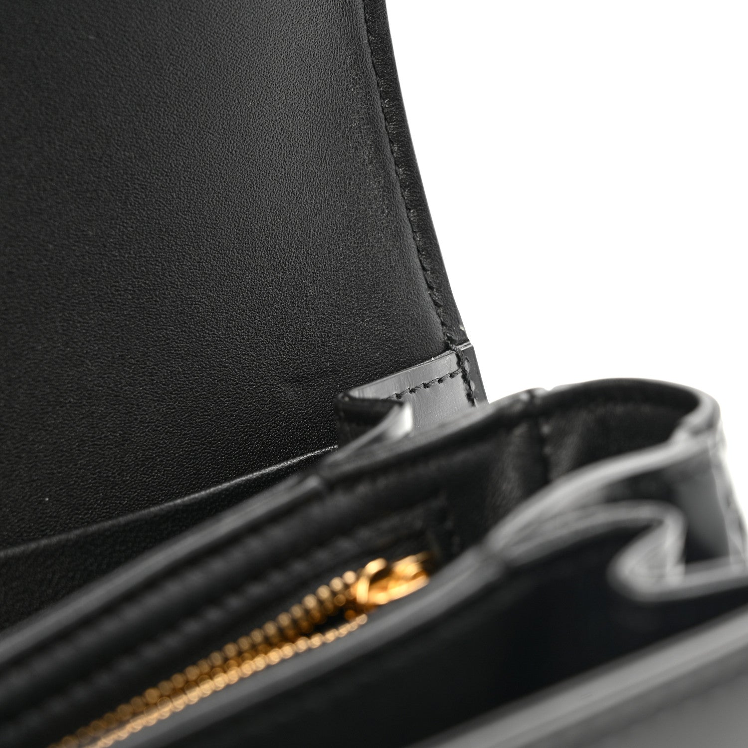 Celine Shiny Calfskin Medium Triomphe Black 15 of 15