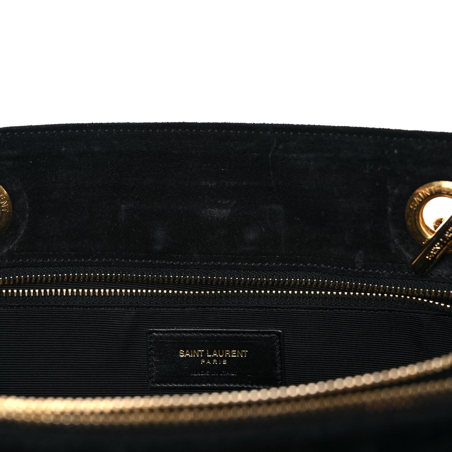Saint Laurent Suede Monogram Cassandre Shopper Black 11 of 30