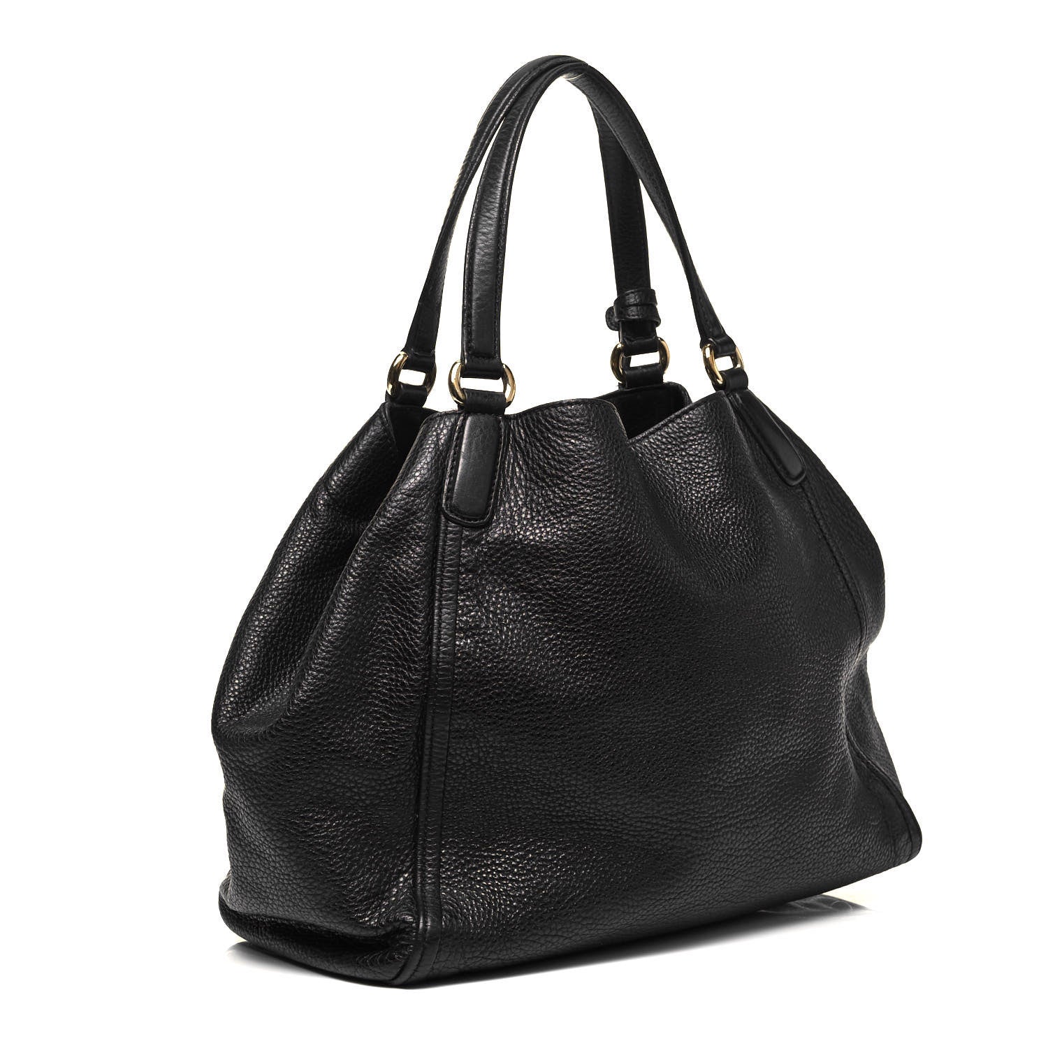 Gucci Pebbled Calfskin Medium Soho Shoulder Bag Black 3 of 10