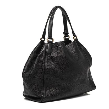 Gucci Pebbled Calfskin Medium Soho Shoulder Bag Black 3 of 10