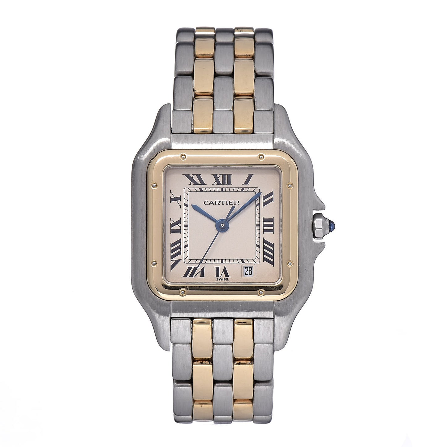 Stainless Steel 18K Yellow Gold 27mm Panthere Quartz Watch